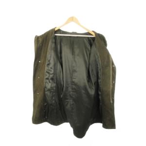 TORNADO MART モッズコート ロング ジップアップ フーディ フェイクスエード 中綿ファーライナー付 ミリタリー L 緑