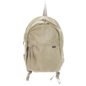 GIRL 吉田カバン リュックサック デイパック ナイロン ポーチ付き ロゴ ベージュ /MN10 GY18