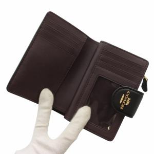 COACH ミディアム コーナー ジップ ウォレット 財布 二つ折り レザー シグネチャー エンボス加工 総柄 ロゴ