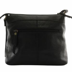 Dakota ショルダーバッグ レザー ロゴ 型押し 黒 ブラック /XZ GY11