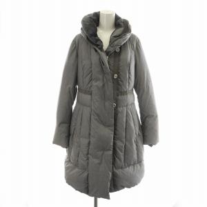 ダウンコート ダウンジャケット ロング フード フーディー フェイクファー ダブルジップ メタルボタン