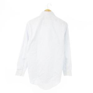 Brooks Brothers Yシャツ ワイシャツ 長袖 ボタンダウン コットン チェック 総柄 15.5 青 ブルー /AO18 GY11