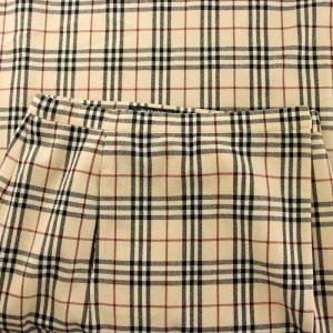 BURBERRY LONDON 巻きスカート ロング ウール ノバチェク ロゴ 総裏地 38 S ベージュ 黒 ブラック 赤 レッド FXA26-023