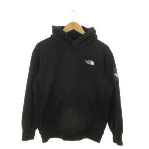 スクエア ロゴ フーディー プルパーカー スウェット 裏起毛 長袖 切替 リブ ロゴ 刺繍 プリント アウトドア