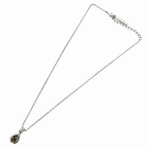 BURBERRY ネックレス チェック柄 ドロップ型 シルバーカラー