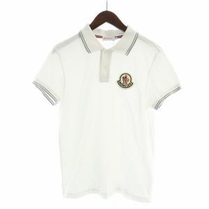 ポロシャツ カットソー 半袖 ロゴ ワッペン M 白 ホワイト GY18 /MQ