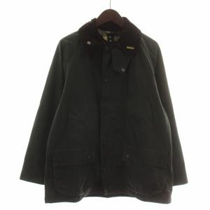 ビデイル BEDALE オイルドジャケット ブルゾン アウター 裏地チェック柄 ロゴ 刺繍 カーキ /XZ