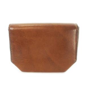 COACH コインケース 小銭入れ レザー 革 フラップ ロゴ型押し 茶 ブラウン /CK30 GY18