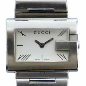 腕時計 クォーツ 白文字盤 ローマン スクエア シルバーカラー 100L