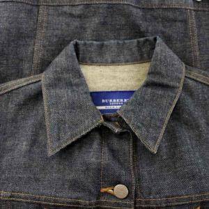 BURBERRY BLUE LABEL デニムジャケット Gジャン アウター ブルゾン 短丈 ショート丈 リジット ノバチェック 切替 38 S
