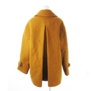 SEE BY CHLOE Pコート ピーコート ミドル丈 ダブル オーバーサイズ タック 小さいサイズ 34 XS 茶 ブラウン
