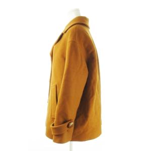 SEE BY CHLOE Pコート ピーコート ミドル丈 ダブル オーバーサイズ タック 小さいサイズ 34 XS 茶 ブラウン