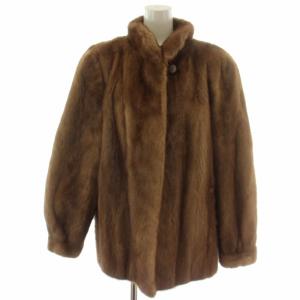 Jindo 銀サガ ファーコート 8号 ブラウン