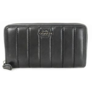 長財布 ロングウォレット 小銭入れあり レザー 革 キルティング ロゴ 黒 ブラック 5321 /CK24