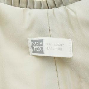 SAGA FOX 銀サガ 毛皮ティペット ショール 襟巻 フォックスファー ロゴ アイボリー GY18 /MQ