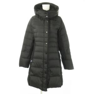 GOLF ダウンコート フーディ ジップアップ 切替 ロゴ スポーツ ゴルフ M 黒 ブラック /AO16