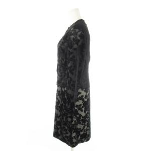 49AV. junko shimada 2点セット ワンピース ひざ丈 ノースリーブ ブラウス シアー 長袖 フロッキー加工 ベロア 花柄 9