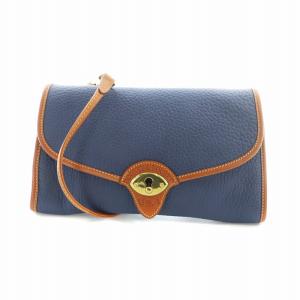 ショルダーバッグ 斜めがけ ポーチ レザー 切替 型押し ロゴ フラップ 紺 ネイビー GY18 /MQ