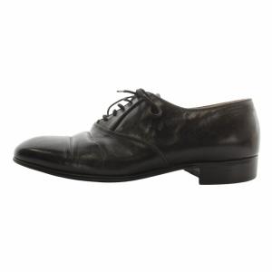 LANVIN ビジネスシューズ 革靴 レザー ラウンドトゥ 6.5 25cm 黒 ブラック /XZ GY18