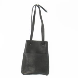 COACH オールドコーチ ハンドバッグ レザー 革 巾着型 ロゴチャーム 黒 ブラック 4923 /AO5 GY18