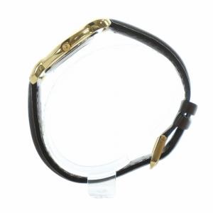 GUCCI 腕時計 クォーツ ローマン レザーベルト デイト カレンダー付き ゴールドカラー 5100M
