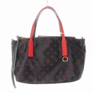 ハンドバッグ ミニ 2way ショルダーバッグ ナイロン キャンバス ジャカード レザー 革 シグネチャー