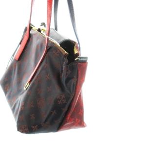 russet ハンドバッグ ミニ 2way ショルダーバッグ ナイロン キャンバス ジャカード レザー 革 シグネチャー