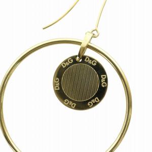 D&G フープピアス アクセサリー 両耳用 ラウンド ロゴ ゴールド色 GY11 /MQ