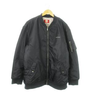 ALL STAR ジャケット ブルゾン 中綿 ジップアップ ロゴ 大きいサイズ 5L 紺 ネイビー /AO9