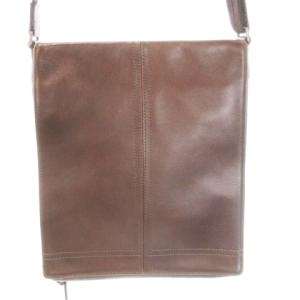 COLLECTION ショルダーバッグ スクエア レザー 本革 マチ拡張 茶 ブラウン /AH1 GY11