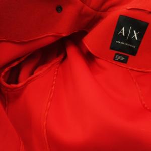 A/X ARMANI EXCHANGE Pコート ピーコート ダブル ショート丈 ロゴ バイカラー S 赤 レッド /CK7 GY18