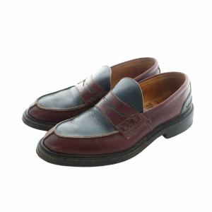L5673 MARRON LEATHER SOLE コインローファー レザーシューズ 革靴 ラウンドトゥ