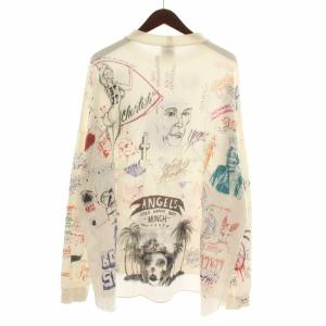 SAINTMICHAEL 24SS BORN X RAISED BR LS TEE LA White Tシャツ