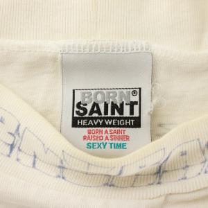 SAINTMICHAEL 24SS BORN X RAISED BR LS TEE LA White Tシャツ