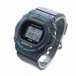 CASIO ベビージー BABY-G 腕時計 ウォッチ タフソーラー デジタル ロゴ カレンダー付き 紺 ネイビー