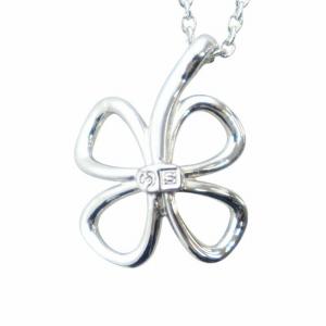 TASAKI 田崎 ネックレス アクセサリー ペンダント リアルパール 真珠 クローバー モチーフ シルバー色 GY18 /MQ