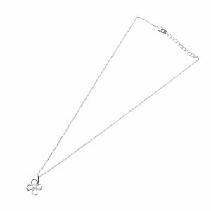 TASAKI 田崎 ネックレス アクセサリー ペンダント リアルパール 真珠 クローバー モチーフ シルバー色 GY18 /MQ