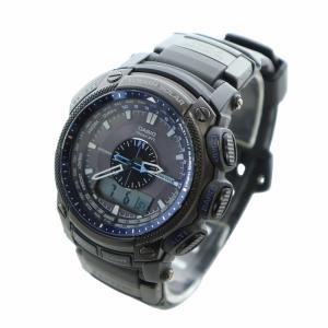 CASIO PRO TREK マルチバンド6 腕時計 電波ソーラー 黒文字盤 デイト