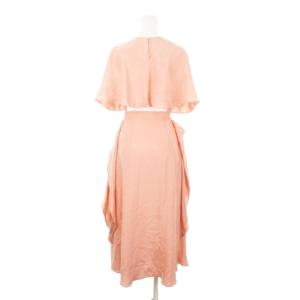 STELLA McCARTNEY ロングワンピース シルク ノースリーブ バックシャン セパレート フリル 絹 小さいサイズ 34 XXS