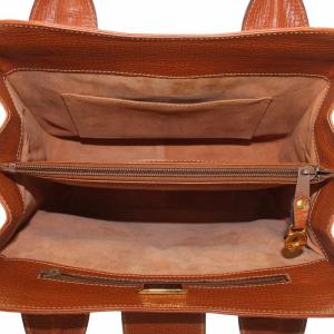 LOEWE バルセロナ ハンドバッグ 型押し ブラウン