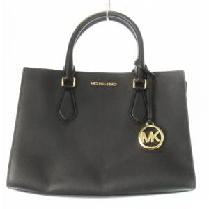 ハンドバッグ 2way ショルダーバッグ レザー 革 ロゴ チャーム 黒 ブラック /CK21 GY18