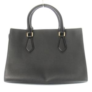 MICHAEL KORS ハンドバッグ 2way ショルダーバッグ レザー 革 ロゴ チャーム 黒 ブラック /CK21 GY18