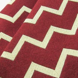 DOLCE&GABBANA cravatte ネクタイ ワイド シルク 絹 ぎざぎざ ストライプ 総柄 裏プリント 赤 レッド ボルドー