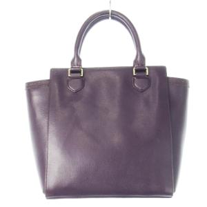 COLE HAAN ハンドバッグ 2way ショルダーバッグ レザー 革 メダリオン パンチング ロゴ 紫 パープル /CK10