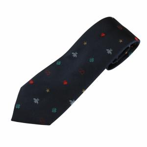 シンボルズ ネクタイ 絹 シルク レギュラータイ GGロゴ ハート 蜂 ビー 星 スター クローバー 総柄