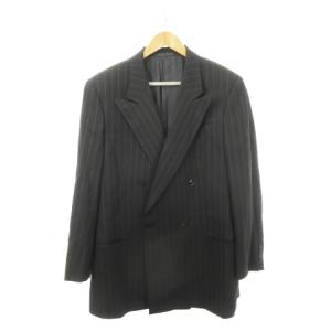 ARMANI COLLEZIONI スーツ セットアップ 上下 テーラードジャケット ダブル パンツ スラックス テーパード ウール ストライプ