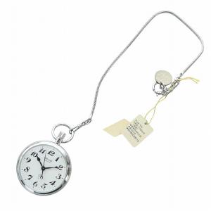 SEIKO 懐中時計 ウォッチ クォーツ 黒文字盤 ロゴ シルバー色 7550-0010 GY18 /MQ