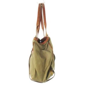 Felisi トートバッグ ハンドバッグ ナイロン レザー 革 ロゴ型押し 茶 ブラウン /CK14 GY13