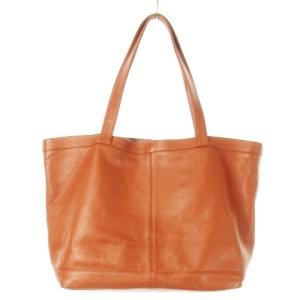 SEE BY CHLOE トートバッグ ビッグサイズ レザー 革 シボ革 ステッチ ロゴ 茶 ブラウン レンガ 9S7516-N199