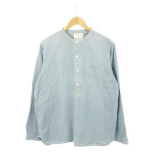 ATHLETIC WEAR ダンガリーシャツ デニム ヘンリーネック 長袖 コットン 42 XL 青 ブルー